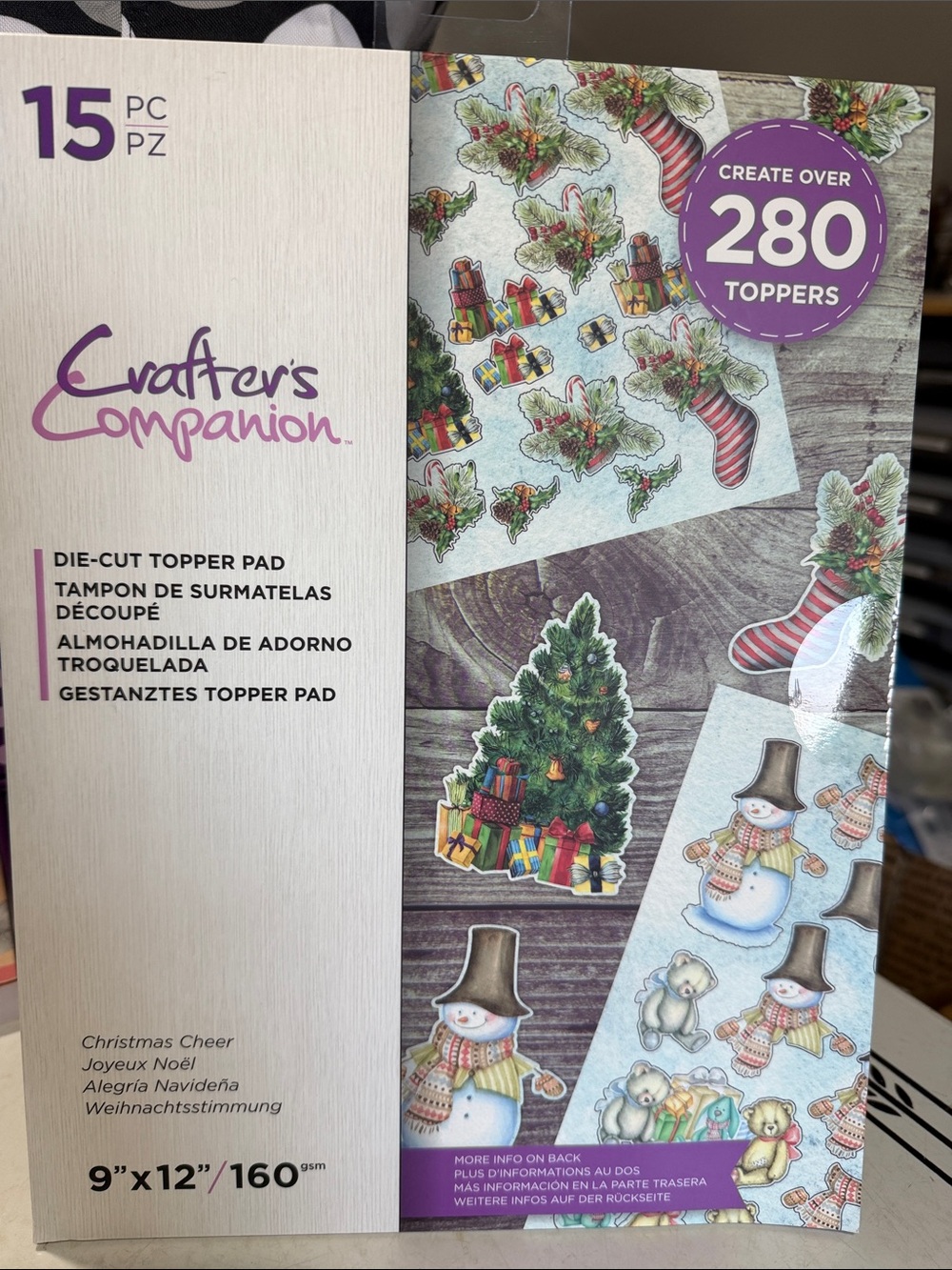Crafters Companion Christmas Cheer Die-Cut Topper Pad